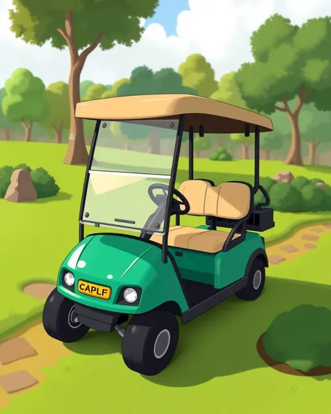 Imágenes de carritos de golf coloreados de cómic: desbloquean la imaginación