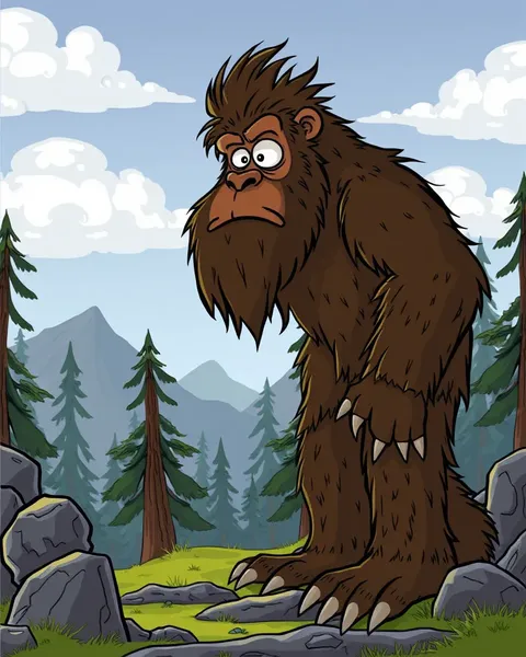 Imágenes de cartoon de Bigfoot lanzadas gratuitamente