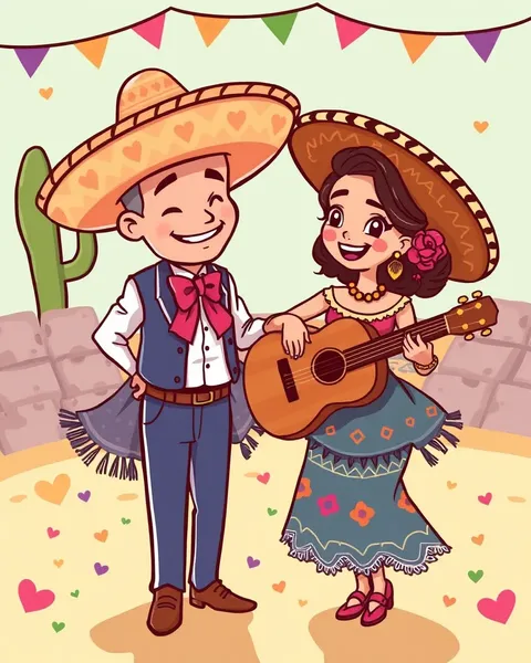 Imágenes de cartoon de Cinco de Mayo en estilo colorido