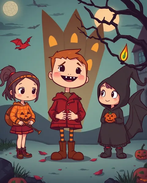 Imágenes de cartoon de Halloween para juegos infantiles