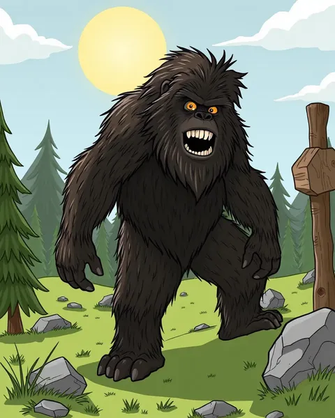 Imágenes de cartoon de Sasquatch en libros infantiles