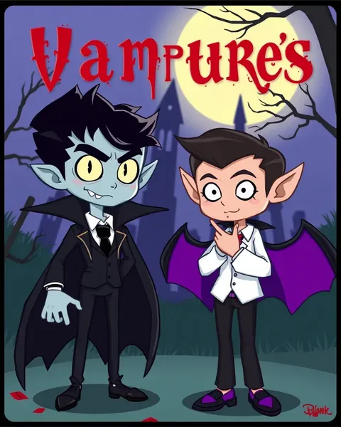 Imágenes de cartoon de vampiros para terror y fantasía