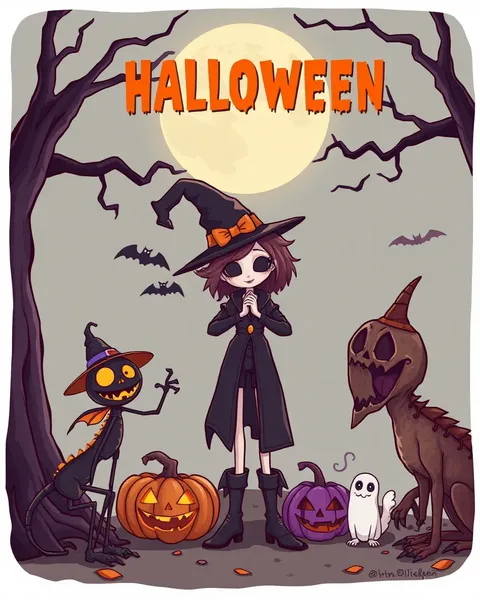 Imágenes de cartoon gratuitas para disfraces y manualidades de Halloween