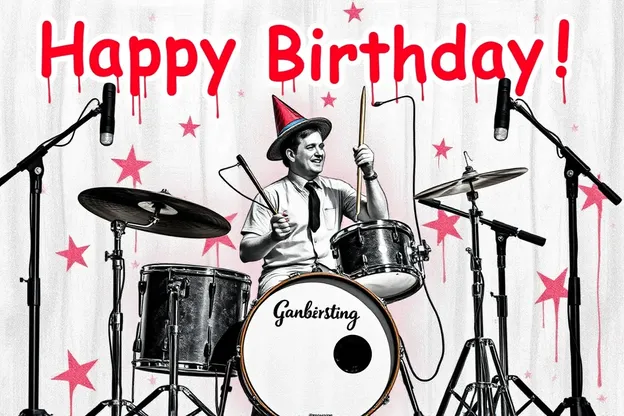 Imágenes de celebración de cumpleaños del baterista