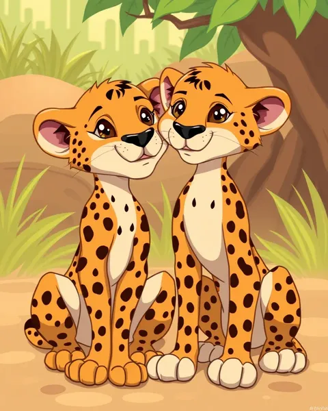 Imágenes de cheetahs de dibujos animados para niños