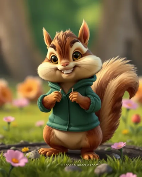 Imágenes de chipmunk de dibujos animados para cortos de animación