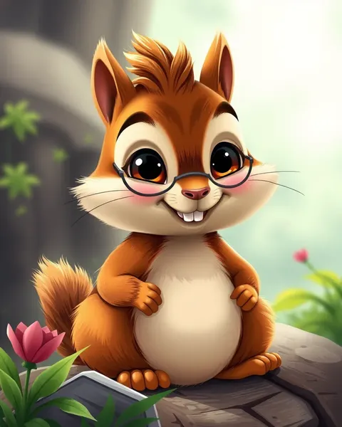 Imágenes de chipmunks de cartoon adorables para el deleite de niños