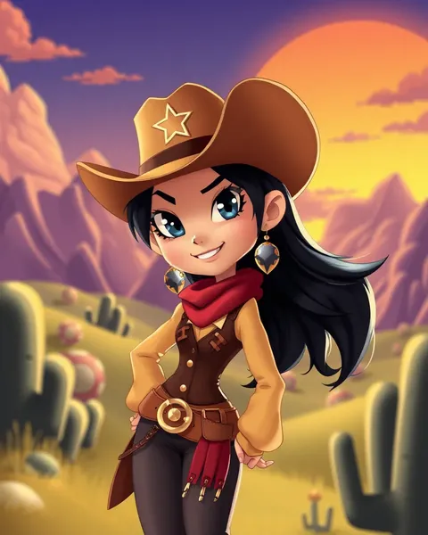 Imágenes de cowgirl animadas gratuitas para descargar