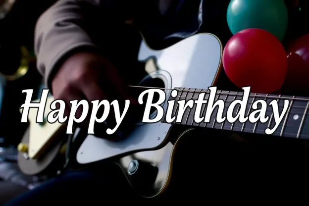 Imágenes de cumpleaños coloridas de guitarra para compartir