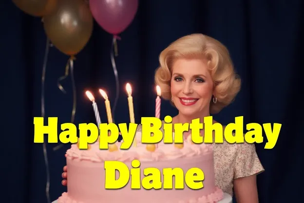 Imágenes de cumpleaños de Diane con edición de fotos