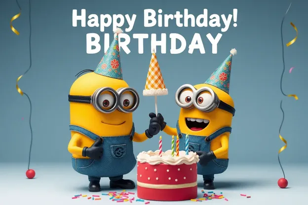 Imágenes de cumpleaños de Minion con ilustraciones fantasiosas que unen