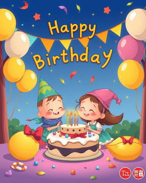 Imágenes de cumpleaños de cartoon para celebración feliz y colorida