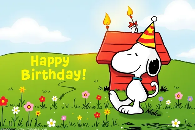 Imágenes de cumpleaños divertidas con la celebración divertida de Snoopy