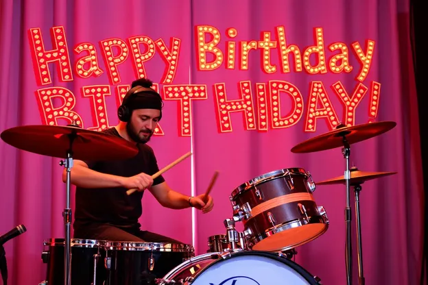 Imágenes de cumpleaños especiales del baterista