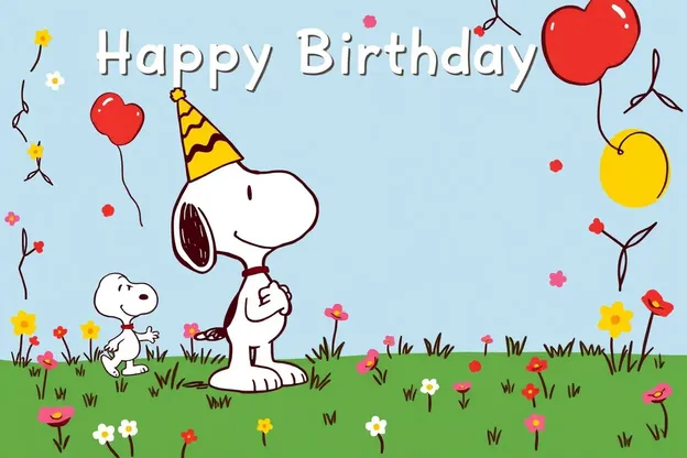 Imágenes de cumpleaños felices con celebraciones de Snoopy