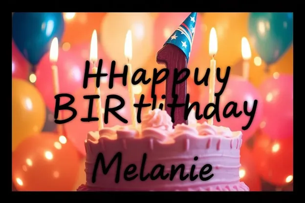 Imágenes de cumpleaños felices con colores y diseños vibrantes para Melanie