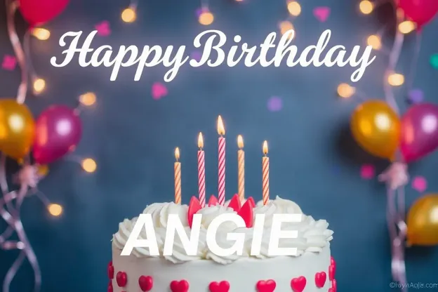 Imágenes de cumpleaños felices con fotos coloreadas y hermosas para Angie