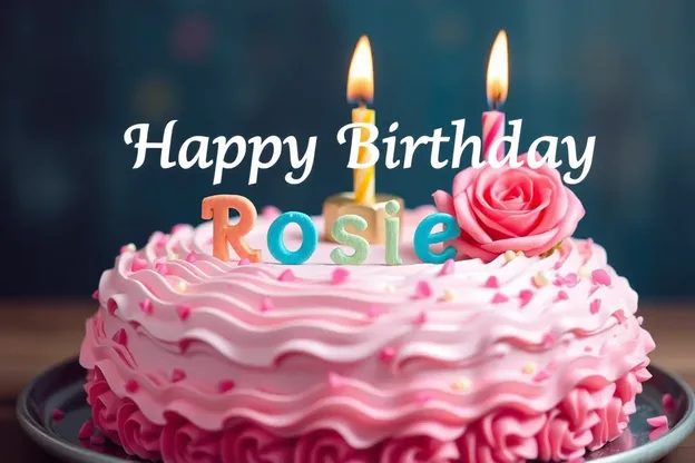 Imágenes de cumpleaños felices de Rosie con arreglos de flores hermosos