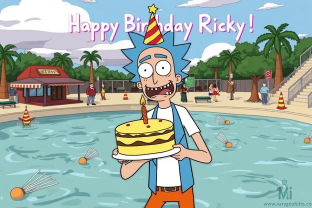 Imágenes de cumpleaños felices para Ricky, celebración divertida