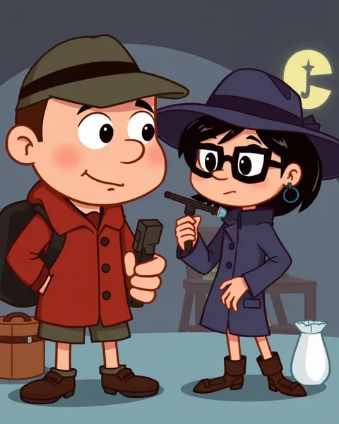 Imágenes de detective cartoon para aventuras infantiles