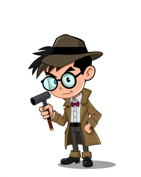 Imágenes de detectives de dibujos animados: solucionadores de misterios animados