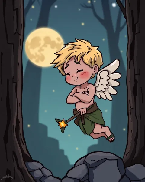 Imágenes de dibujos animados coloridas del mundo de Cupido