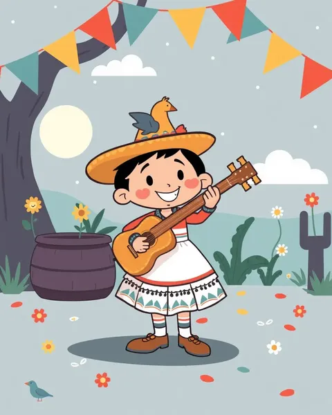 Imágenes de dibujos animados con emociones felices de Día de Mayo