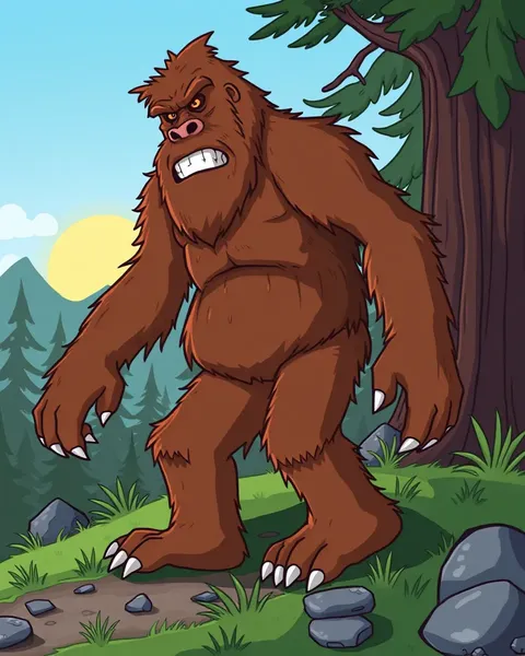 Imágenes de dibujos animados de Bigfoot despiertan la imaginación en niños