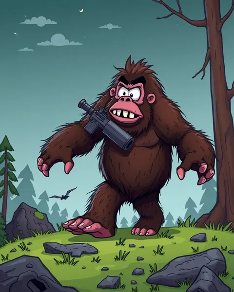 Imágenes de dibujos animados de Bigfoot utilizadas en publicidad