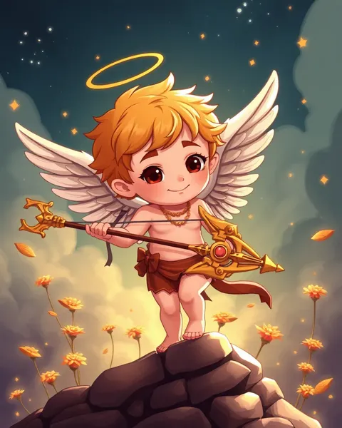 Imágenes de dibujos animados de Cupido, una visión romántica ligera