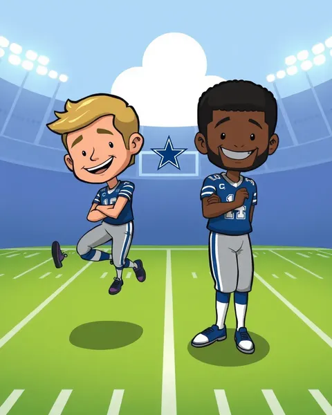 Imágenes de dibujos animados de Dallas Cowboys para niños