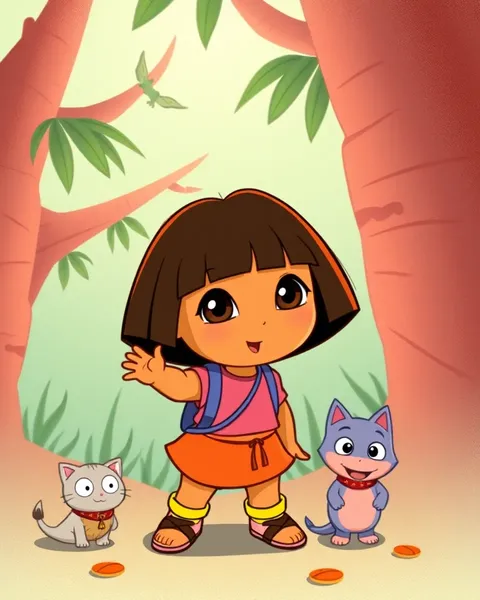 Imágenes de dibujos animados de Dora con aventuras emocionantes