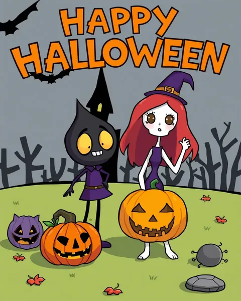 Imágenes de dibujos animados de Halloween divertidas para niños para asustar