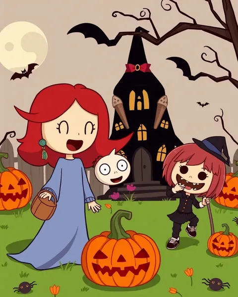 Imágenes de dibujos animados de Halloween divertidas para niños para jugar