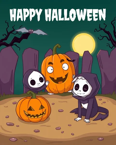 Imágenes de dibujos animados de Halloween divertidas para niños que deleiten