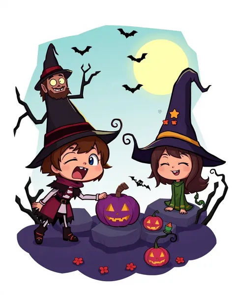 Imágenes de dibujos animados de Halloween para el entretenimiento infantil