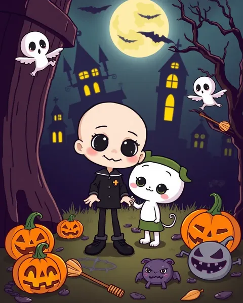 Imágenes de dibujos animados de Halloween para niños divertidas actividades