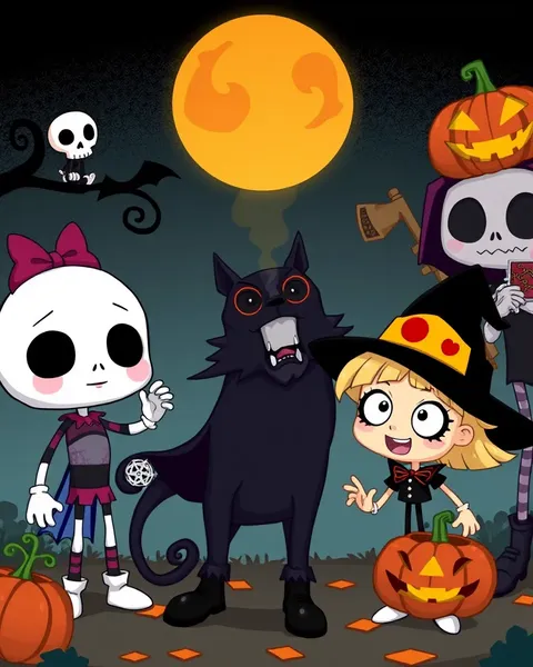 Imágenes de dibujos animados de Halloween: espeluznantes pero alegres