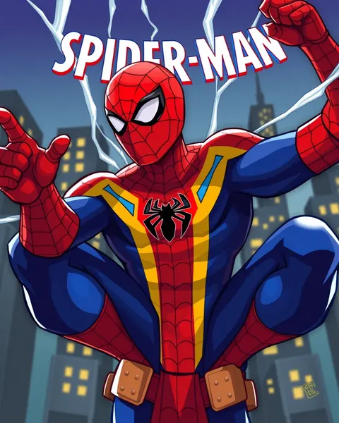 Imágenes de dibujos animados de Hombre Araña para fines de apreciación de fans