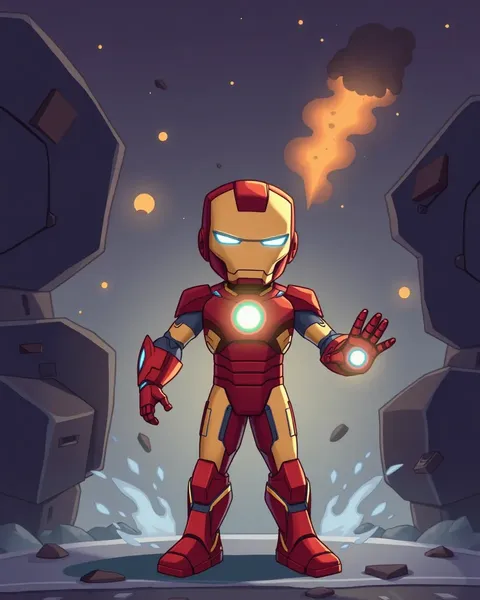 Imágenes de dibujos animados de Iron Man para entretenimiento de niños