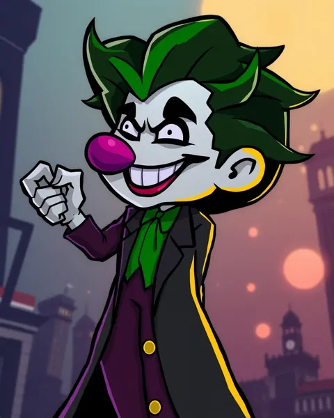 Imágenes de dibujos animados de Joker con ilustraciones únicas