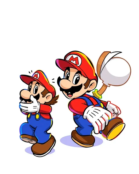 Imágenes de dibujos animados de Mario para arte de fanáticos