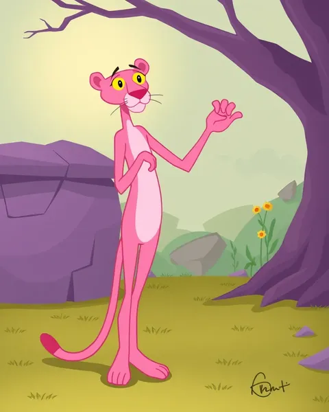 Imágenes de dibujos animados de Pink Panther: Ilustraciones de dibujos animados clásicas