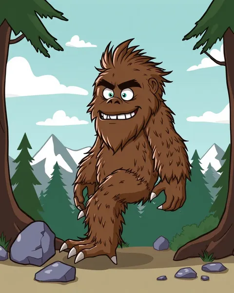 Imágenes de dibujos animados de Sasquatch en alta definición