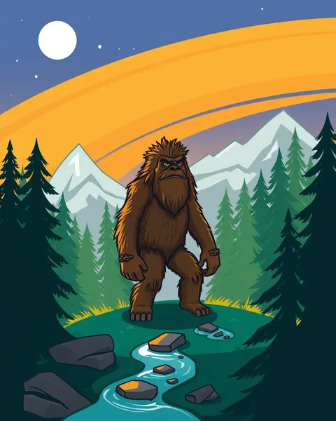 Imágenes de dibujos animados de Sasquatch en fábulas