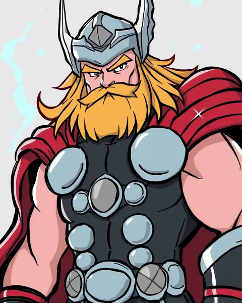 Imágenes de dibujos animados de Thor: Arte único de cómic