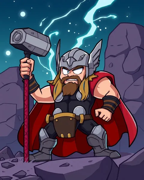 Imágenes de dibujos animados de Thor: Serie animada divina de Marvel