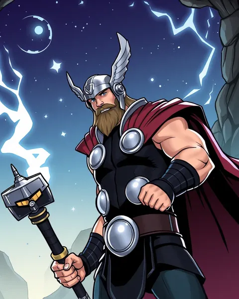 Imágenes de dibujos animados de Thor: dibujos animados del dios del trueno de Marvel