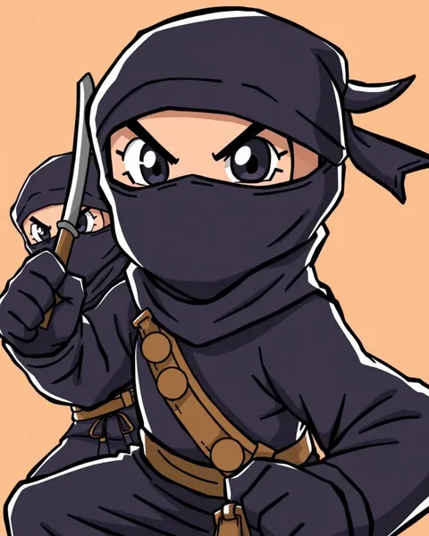 Imágenes de dibujos animados de aventuras de ninja