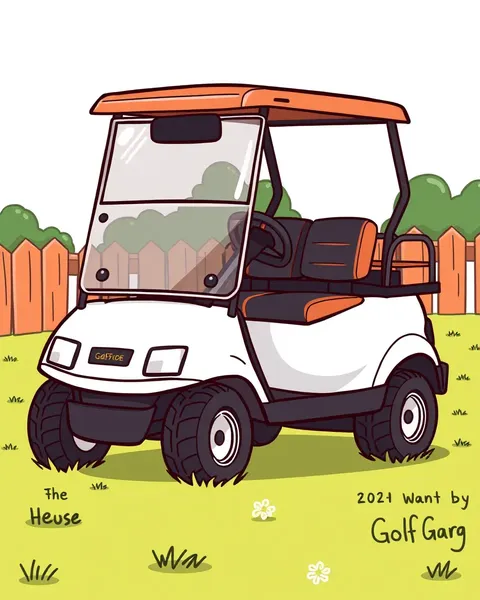 Imágenes de dibujos animados de carrito de golf en aventuras whimsical